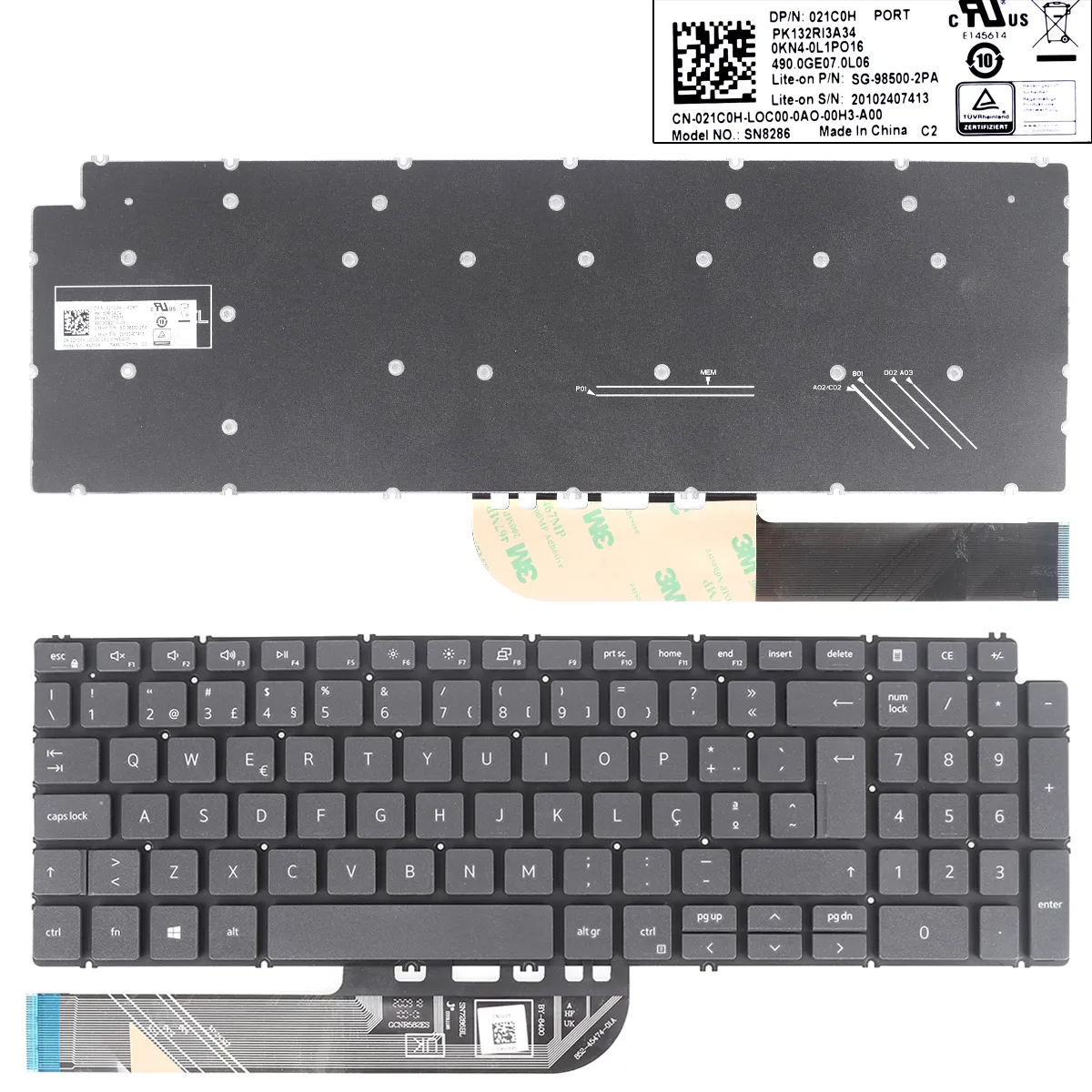 Picture of Dell 7591 7590 P83F 5580 5584 5593 5598 GRAY(Without Backlit,win8)